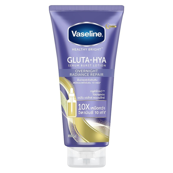 Vaseline Gluta-Hya Serum Burst Lotion Overnight Radiance Repair - 300ml Supply