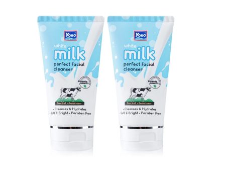 Yoko Gold White Milk Perfect Facial Cleanser - 100ml × 2 Pcs Hot on Sale