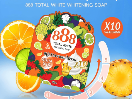 888 Total White 10X Whitening Soap - 80g Online now