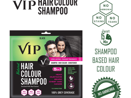 VIP Hair Colour Shampoo Black - 40ml Online