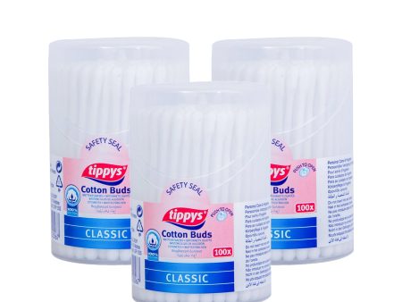 Tippys Classic Cotton Buds 100Pcs X 3 For Cheap