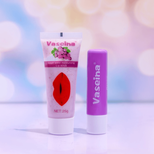 Vaseina Grape Water Moisturizing Lip Scrub + Lip Balm - 25g+4.8g Cheap