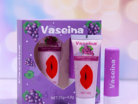 Vaseina Grape Water Moisturizing Lip Scrub + Lip Balm - 25g+4.8g Cheap