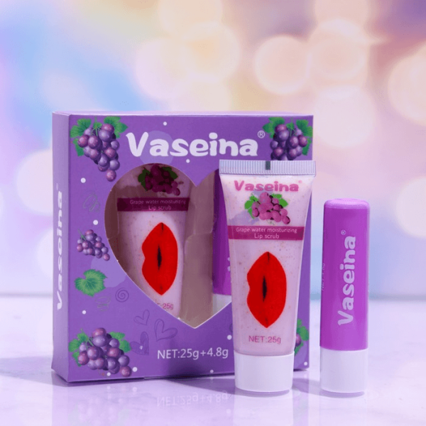 Vaseina Grape Water Moisturizing Lip Scrub + Lip Balm - 25g+4.8g Cheap