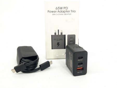 65w PD Power Adapter Charger 3in1 Type C 2 and USB Port Online Sale