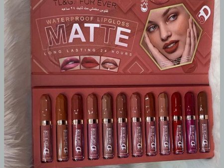 WaterProof Lip Gloss Mate Lip Stick - 5g×12Pcs on Sale