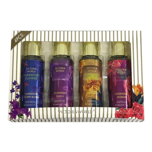 Victoria World Dark Night 4 Pcs Combo Fragrance Mist - 4x140 ml Online Hot Sale