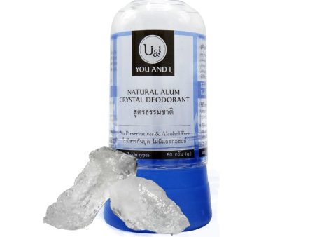 U&I Natural Alum Crystal Deodorant - 80g Supply