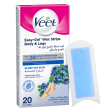 Veet Hair Removal Cold Wax Strips Sensitive Skin - 20 Strips Online Sale