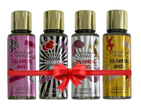 Victoria World Colorful 4 Pcs Combo Fragrance Mist - 4x140 ml Fashion