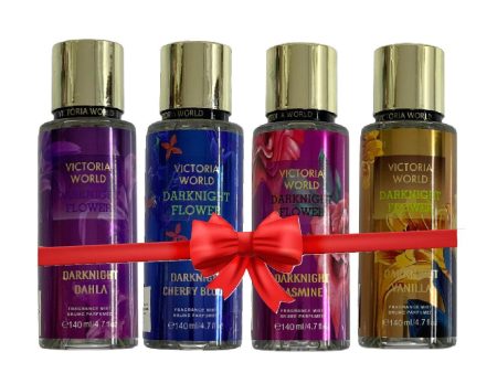 Victoria World Dark Night 4 Pcs Combo Fragrance Mist - 4x140 ml Online Hot Sale