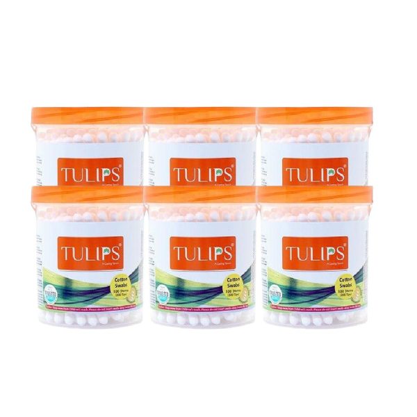 Tulips Cotton Buds 100Pcs X 6 Pcs For Cheap