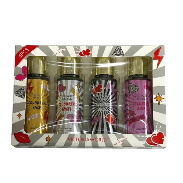 Victoria World Colorful 4 Pcs Combo Fragrance Mist - 4x140 ml Fashion