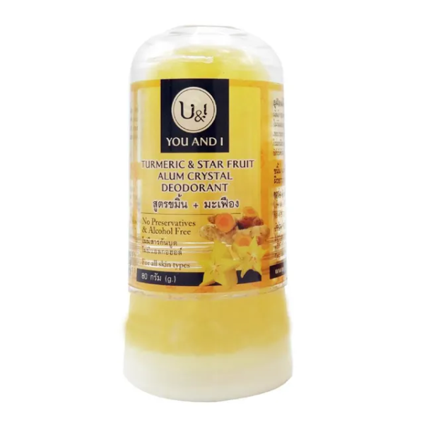 U&I Turmeric & Star Fruit Alum Crystal Deodorant - 80g on Sale