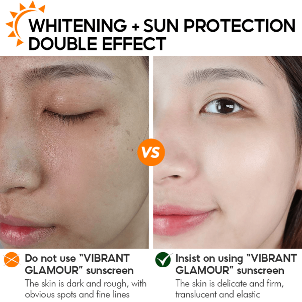 Vibrant Glamour Whitening Sunscreen Cream SPF50+ UVA UVB - 50g Sale