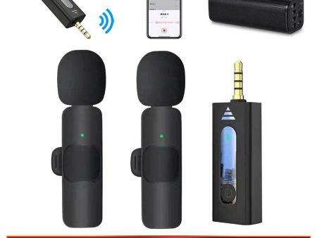 K35 Clip Double Mic Wireless Microphone for Mobile Phone - AUX Online