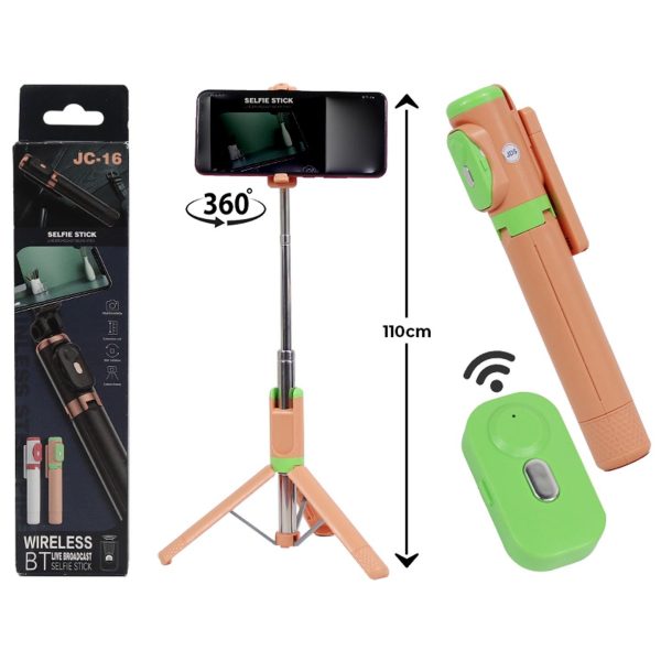 Tripod & Mini Live BroadCast Wireless Selfie Stick JC-16 Cheap