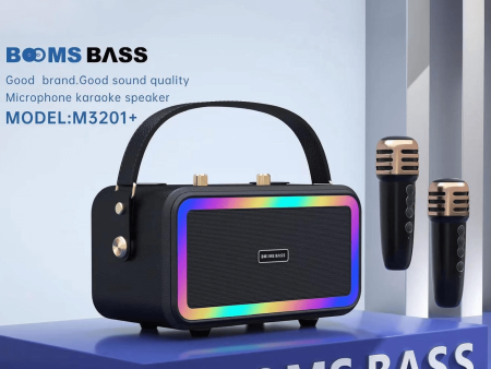 Booms Bass Portable & Wireless Karaoke Speaker - M3201+ Hot on Sale