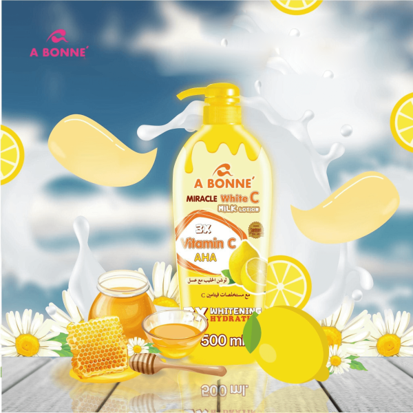 A Bonne Miracle White C Milk Lotion 3x Vitamin C AHA - 500ml For Cheap