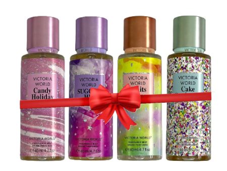 Victoria World Sugar Candy 4 Pcs Combo Fragrance Mist - 4x140 ml For Sale