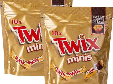 Twix Minis Chocolate (10 Bars) Pack Of 2 For Discount