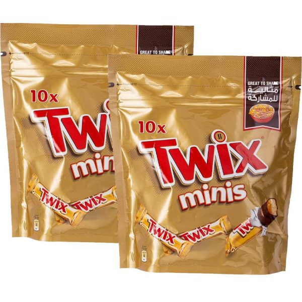 Twix Minis Chocolate (10 Bars) Pack Of 2 For Discount