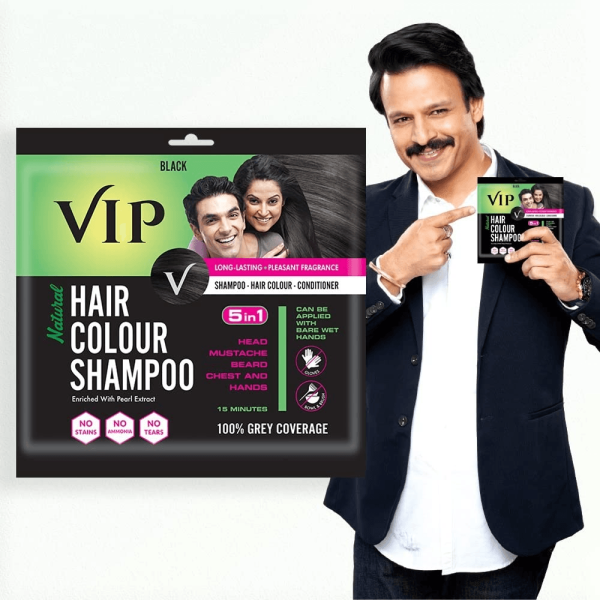 VIP Hair Colour Shampoo Black - 20ml Cheap