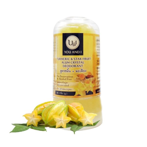 U&I Turmeric & Star Fruit Alum Crystal Deodorant - 80g on Sale