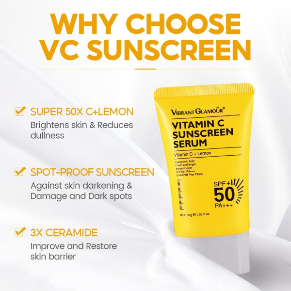 VIBRANT GLAMOUR Vitamin C Sunscreen Serum SPF 50+ PA+++ - 30g Discount