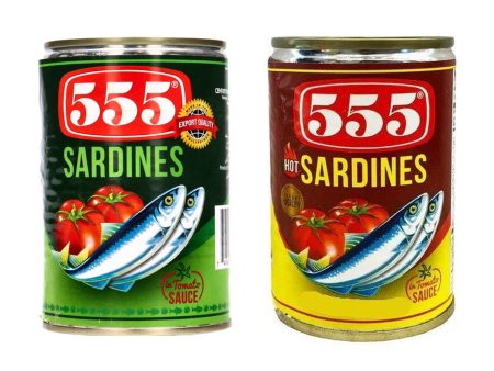 555 Sardines In Tomato Sauce + Hot - 425gm (1+1) Offer Online