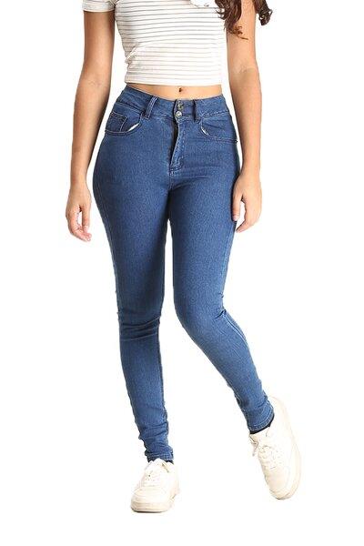 UY Two Button Mid Waist Skinny Jeans - U65484 on Sale