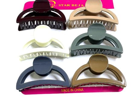 Trendy Hair Claw Clips - 6 Pcs (457818) Fashion