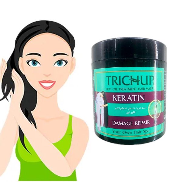 Trichup Keratin Damage Repair Hot Oil Treatment Hair Mask - 500ml Hot on Sale