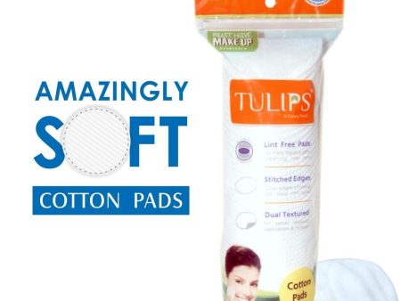 Tulips Round Facial Cotton Pads - 50Pcs Online Sale