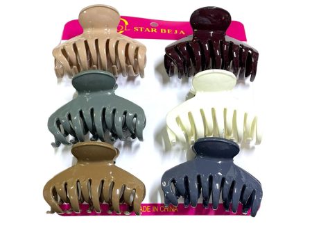 Trendy Hair Claw Clips For Thick Hair - 6 Pcs (457819) Online Hot Sale