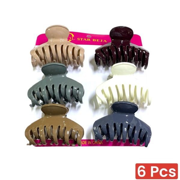 Trendy Hair Claw Clips For Thick Hair - 6 Pcs (457819) Online Hot Sale