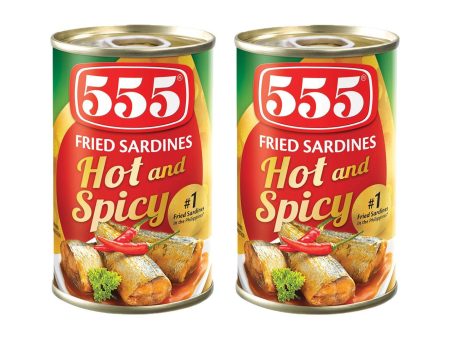 555 Fried Sardines Hot and Spicy 155gm (1+1) Offer Cheap