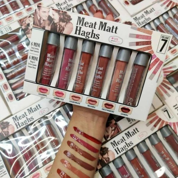 Warda Beauty Meat Matt haghs Long Lasting Liquid Lipsticks - 6 Pcs For Discount