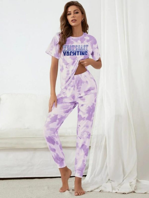 West Coast Cotton Lycra Tie-Dye Night Suit Set Night Dress Online Sale