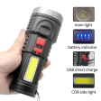 USB Rechargeable Portable LED Flashlight L-822 on Sale